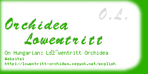 orchidea lowentritt business card